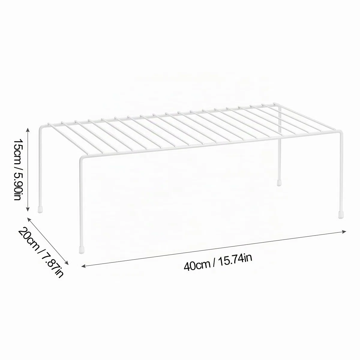 Lonian Organizer per credenza da cucina, per casa e cucina, in metallo, per mobili da cucina, piani di lavoro, dispense, cibo e utensili, bianco (confezione da 2)