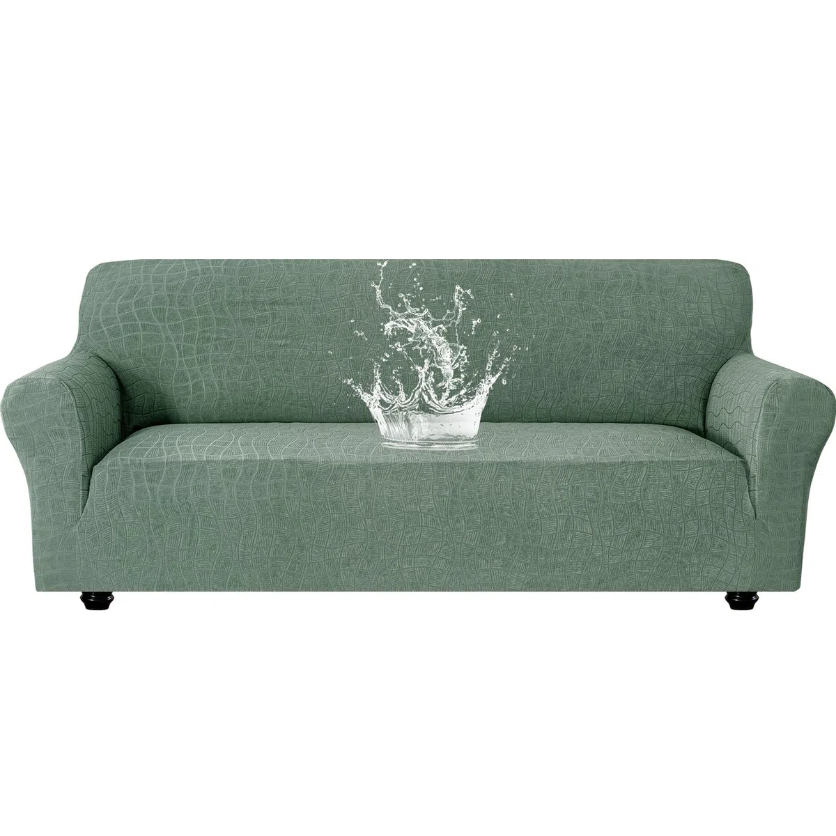 Ystyle Copridivano Impermeabile 2 Posti con Braccioli, Universale Copridivani Elastici, Copri Divano AntiGraffio Gatto Lavabile, Sofa Cover Antimacchia Antiscivolo，Verde Chiaro