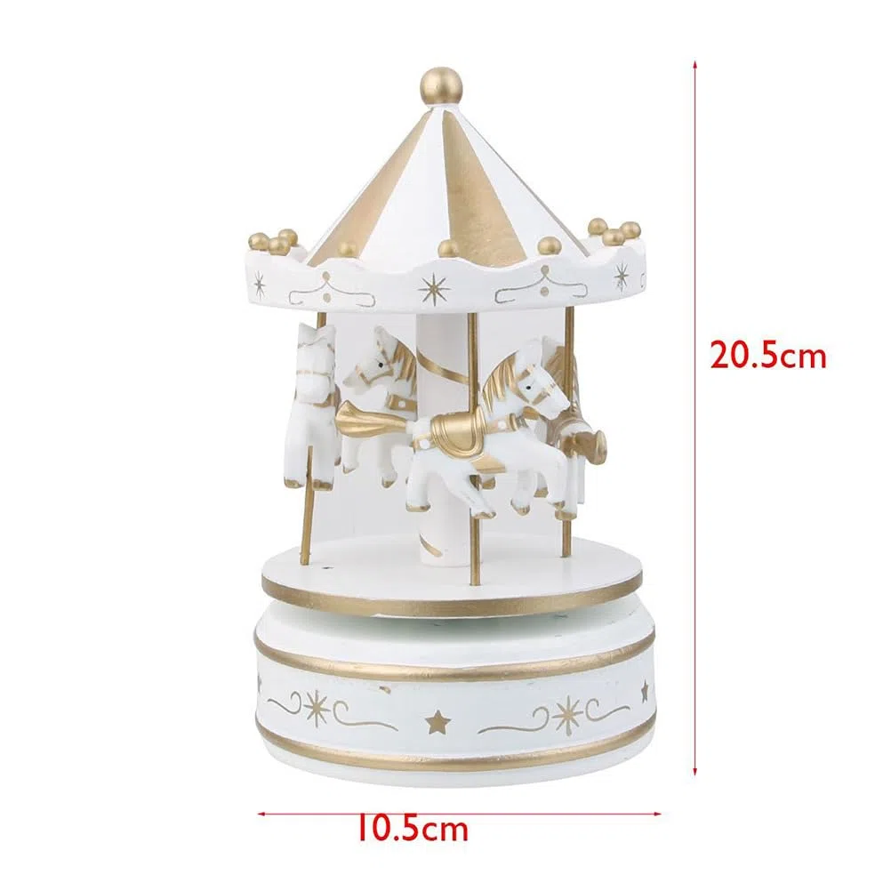 Ciieeo Carillon Giostra Natalizio in Legno Decorazione Casa 3 Pezzi Ornamenti per Bambini Atmosfera Festiva E Arredo Stanza