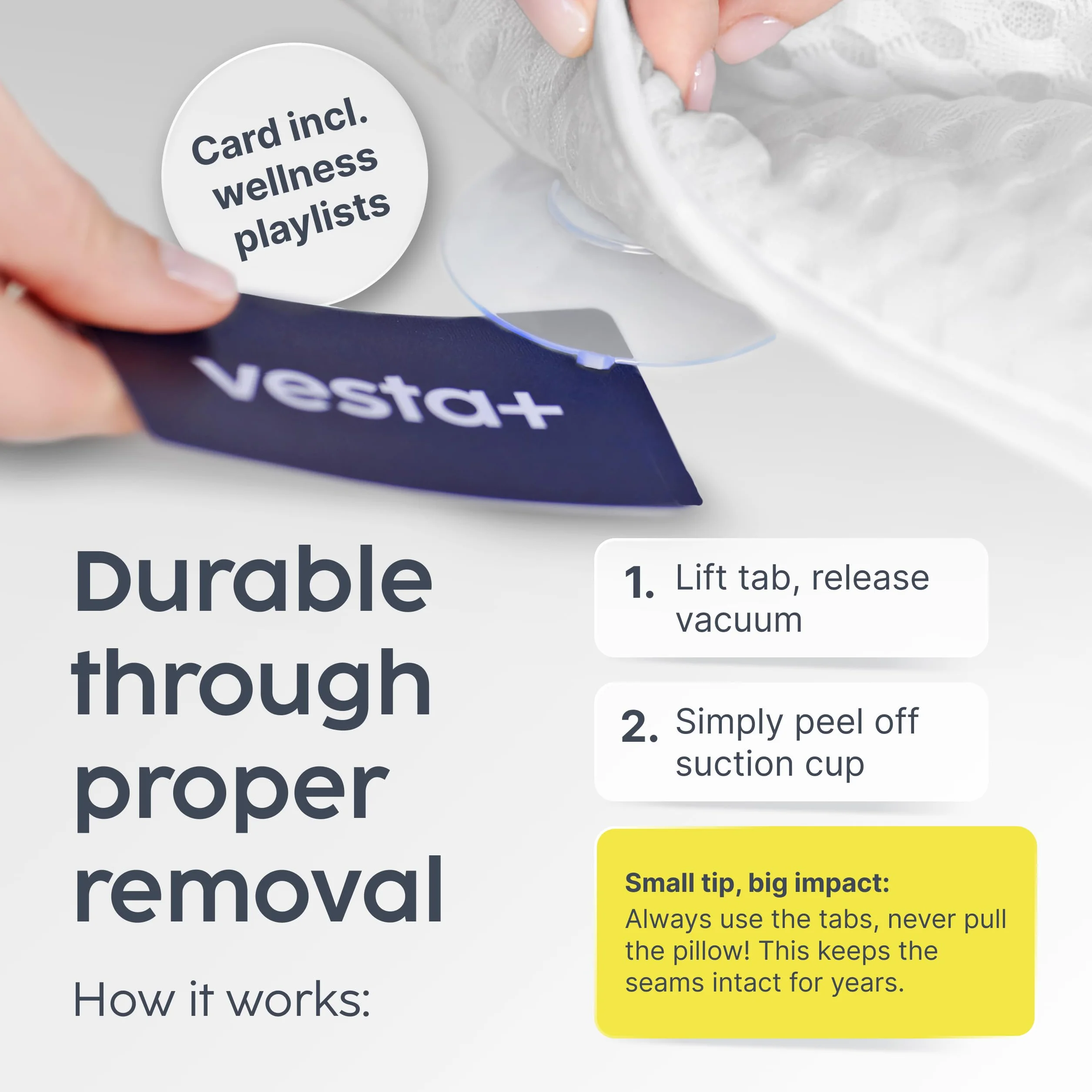 Vesta+ Cuscino vasca da bagno L Bianco con ventose e ganci, Cuscino da vasca test vincitore come cuscini vasca e cuscino per vasca da bagno, cuscino per la vasca da bagno e cuscino per vasca