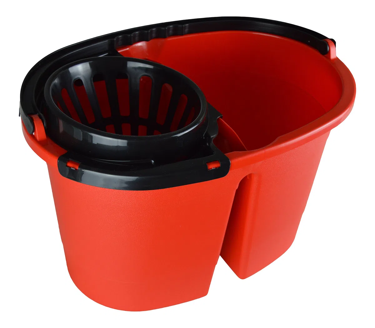 CleanDouble XL, secchio per spazzolone a due vasche, 16 litri, con rotelle, per avere acqua sempre fresca e strizzare il fiocco senza piegarsi, privo di BPA, Realizzato in Europa.