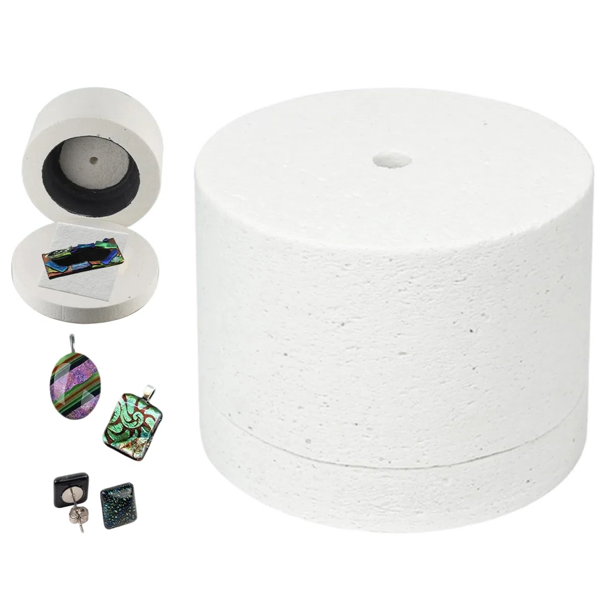 Forno a microonde per ceramica Forno a microonde per fusione del vetro con forni per carta, vetro, gioielli, strumenti fai da te casa, 4, 7x3, 3 pollici, per ceramica
