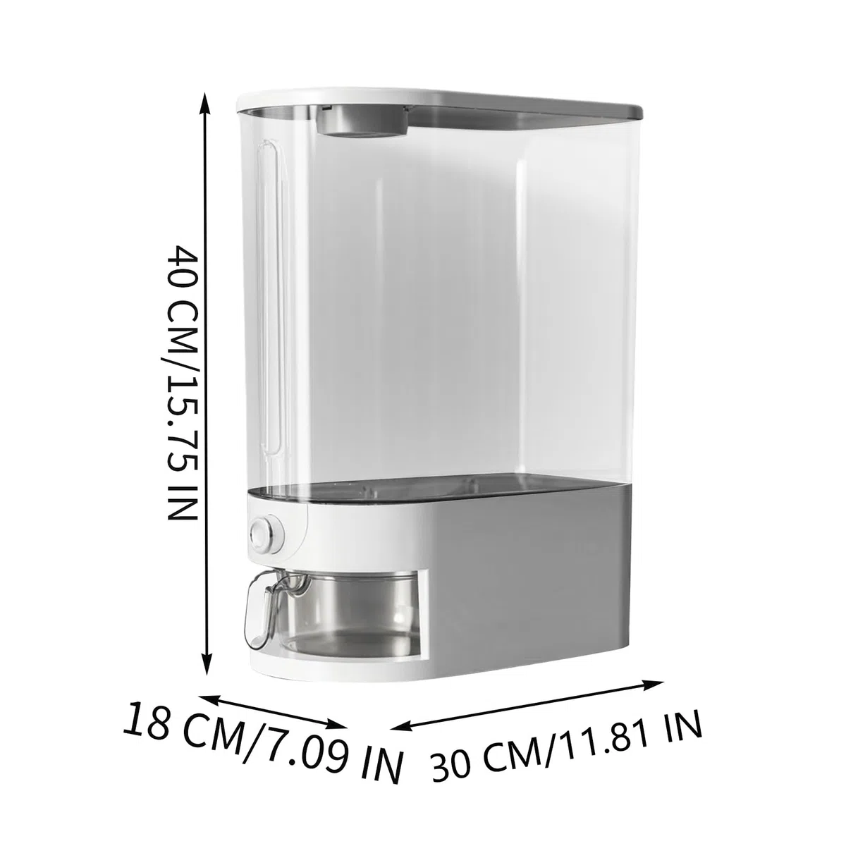 Rice Storage, Food Holder Container, Leakproof Moisture Proof Design, Trasparente Body, Stackable Build, Eccellente per cucina Pantry, Outdoor Meal Prep, Ristorante Bulk Use