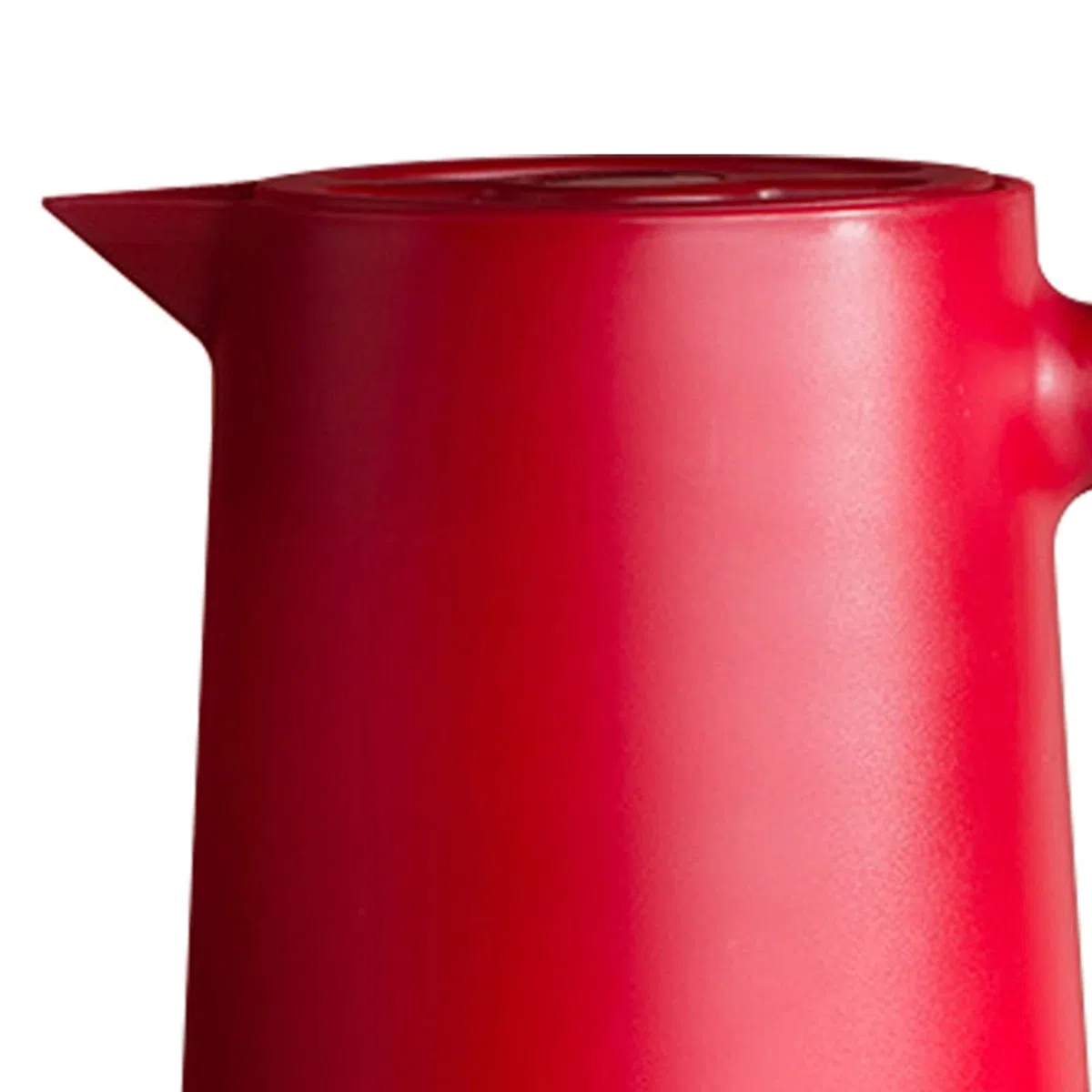 Caraffa Termica per Caffè da 1 Litro, Teiera per Caffè Sottovuoto a Doppia Parete con Rivestimento in Vetro per Caffè Isolato con Manico in Legno, Mantiene Caldo Freddo(Rosso)