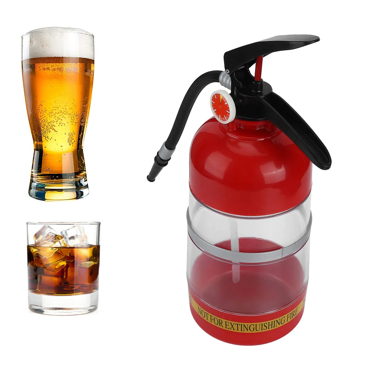 Dispenser di Birra, Distributore di Liquori per Bevande Dalla Forma Innovativa da 2 Litri, di Erogazione Portatile per Bar Domestico per Birra Alla Spina e Birra
