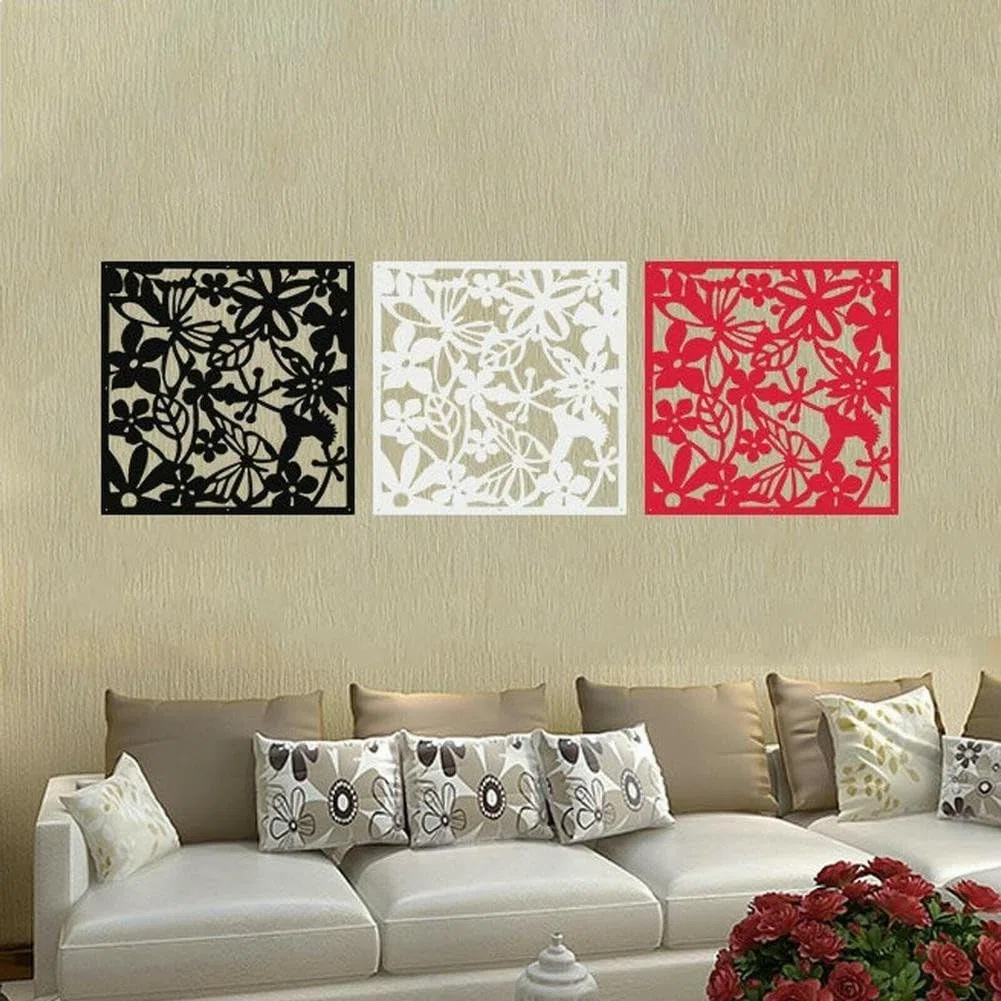 12 pannelli divisori da appendere, impermeabili, design cavo, divisorio per camera da letto, soggiorno, decorazione (bianco)