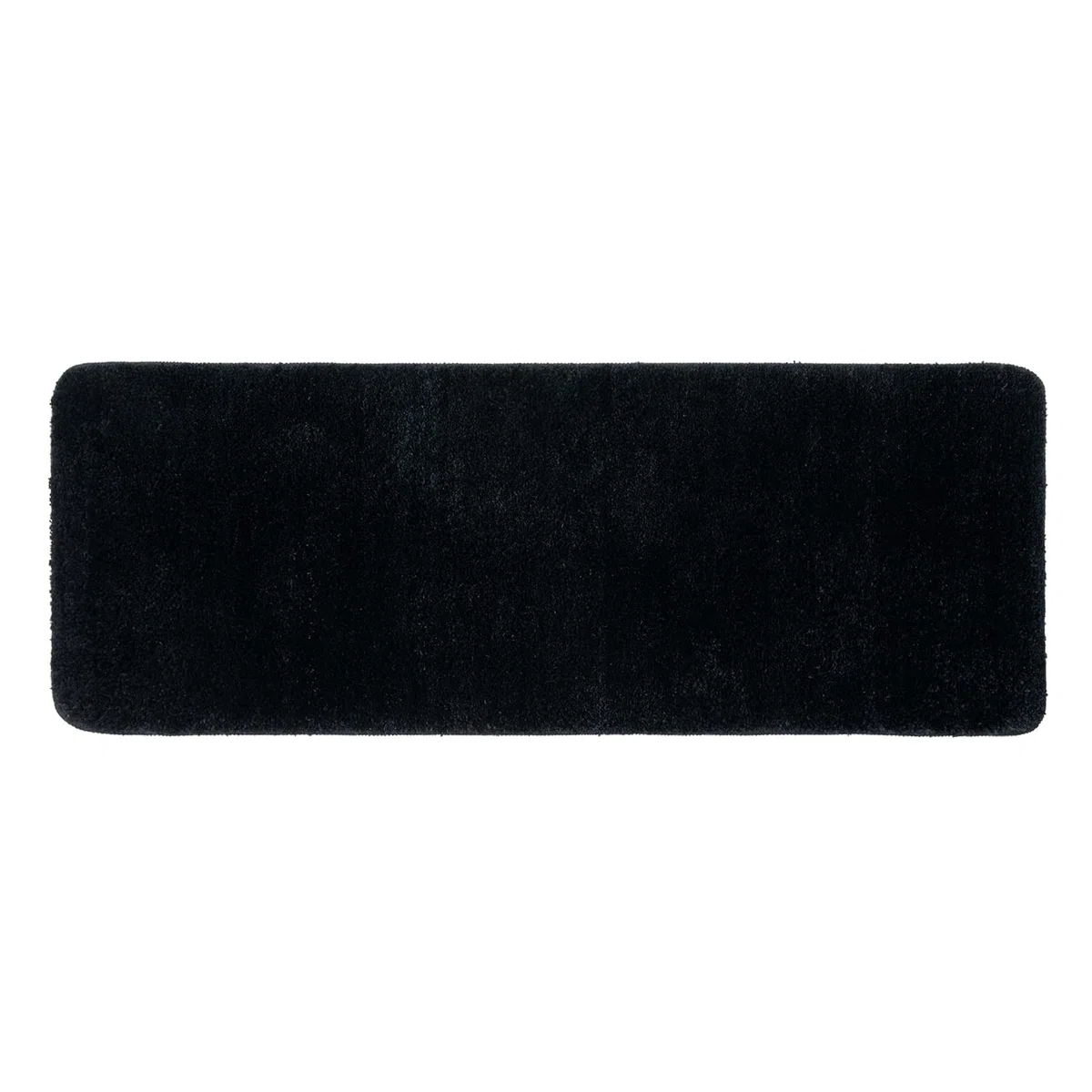 MIULEE Tappeto Bagno 45x120cm Nero Ultra Morbido e Felpato, Tappetino Assorbente e Antiscivolo in Microfibra per Bagno, Cucina, Camera da Letto, Corridoio - Lavabile in Lavatrice
