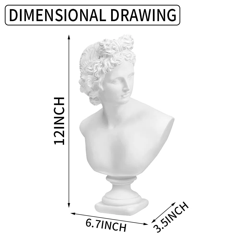 Norrclp Statua greca di Apollo 32 cm – Busto romano classico – mitologia greca – Scultura per la decorazione della casa