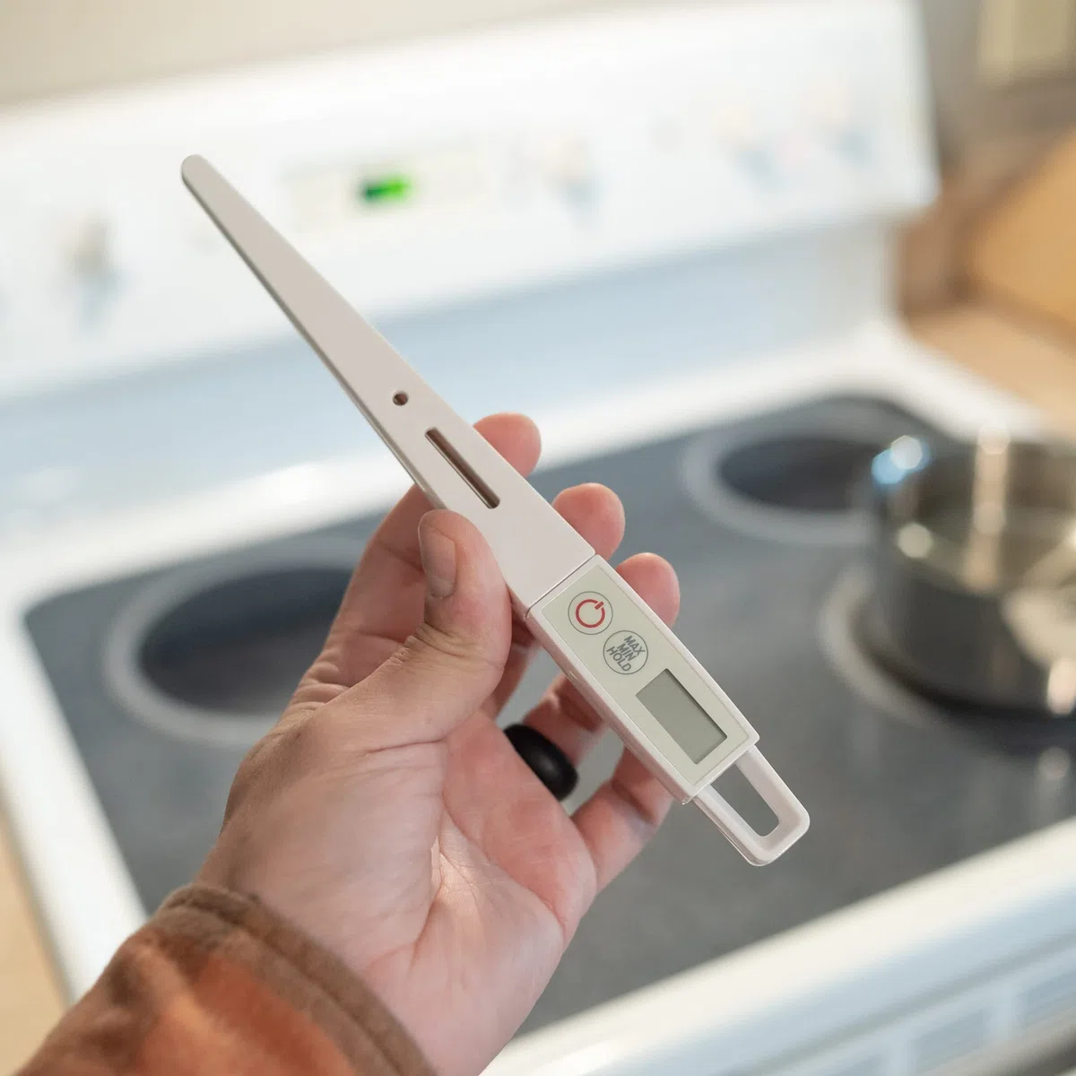 TFA Dostmann Termometro digitale da cucina, TFA Dostmann, 30.1040, per il controllo della temperatura degli alimenti, termometro a inserimento, pratico, lettura istantanea, sonda lunga