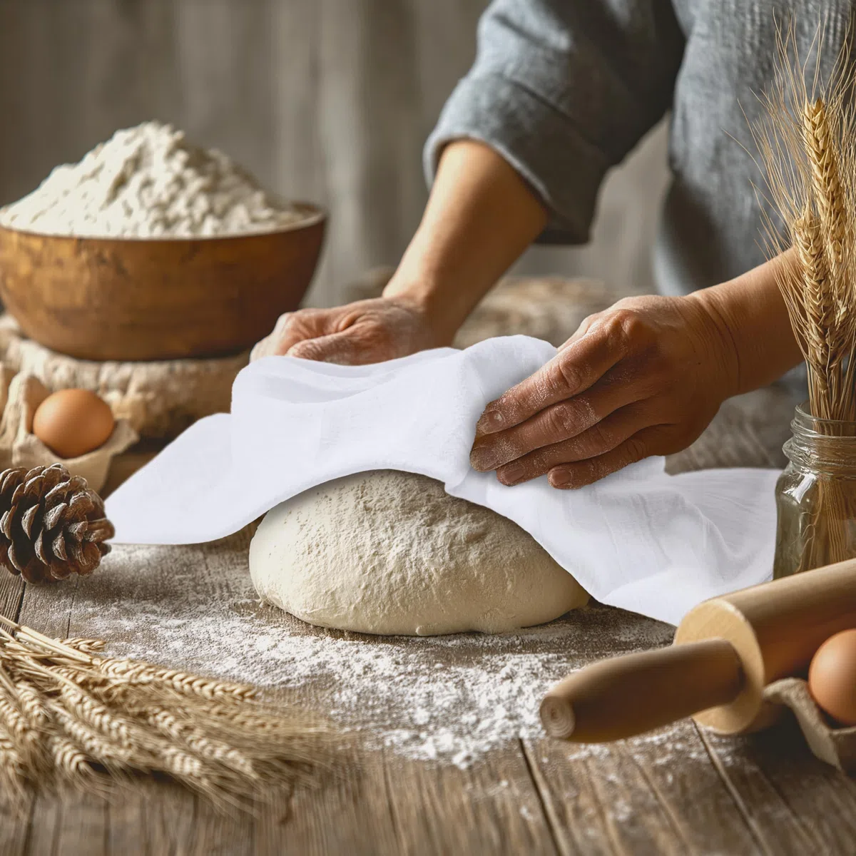 Utopia Kitchen - Asciugamani sacco farina (confezione da 12-71 x 71 centimetri) - Strofinaccio 100% cotone, strofinacci da cucina