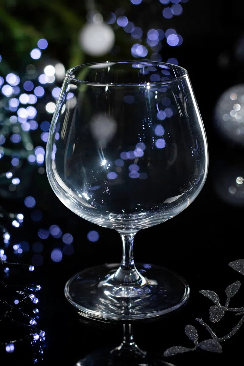 DIAMANTE Coppia di bicchieri da brandy per cognac e liquore, collezione Auris, in cristallo, non decorati, set di 2 (1400.702)