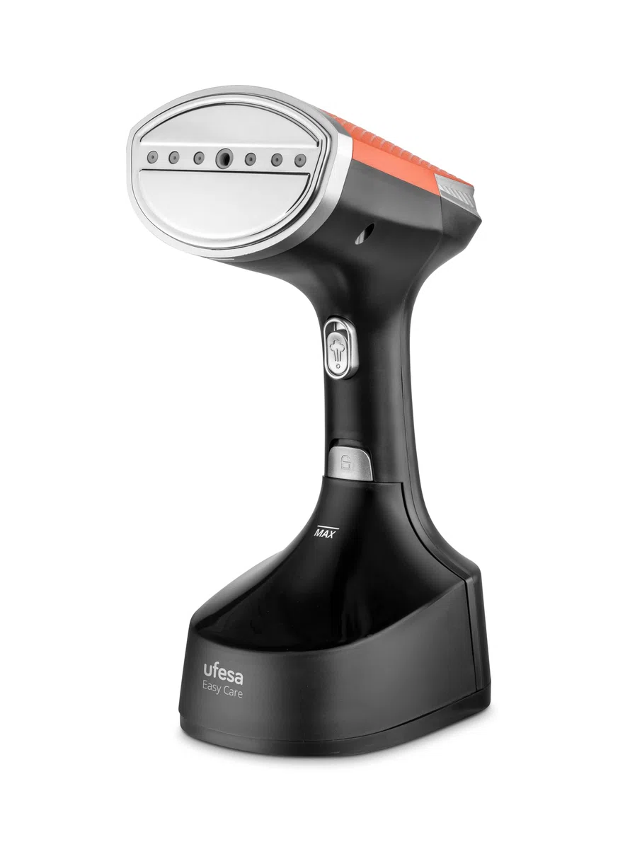 Ufesa Stiratore Verticale a Vapore Easy Care 1700W, Elimina le Pieghe, Disinfetta e Deodora, Vapore Continuo 30 g/min, Pronto in 25 s, Serbatoio 300 ml, Testa Extra-Large, Spazzola per Tessuti Spessi