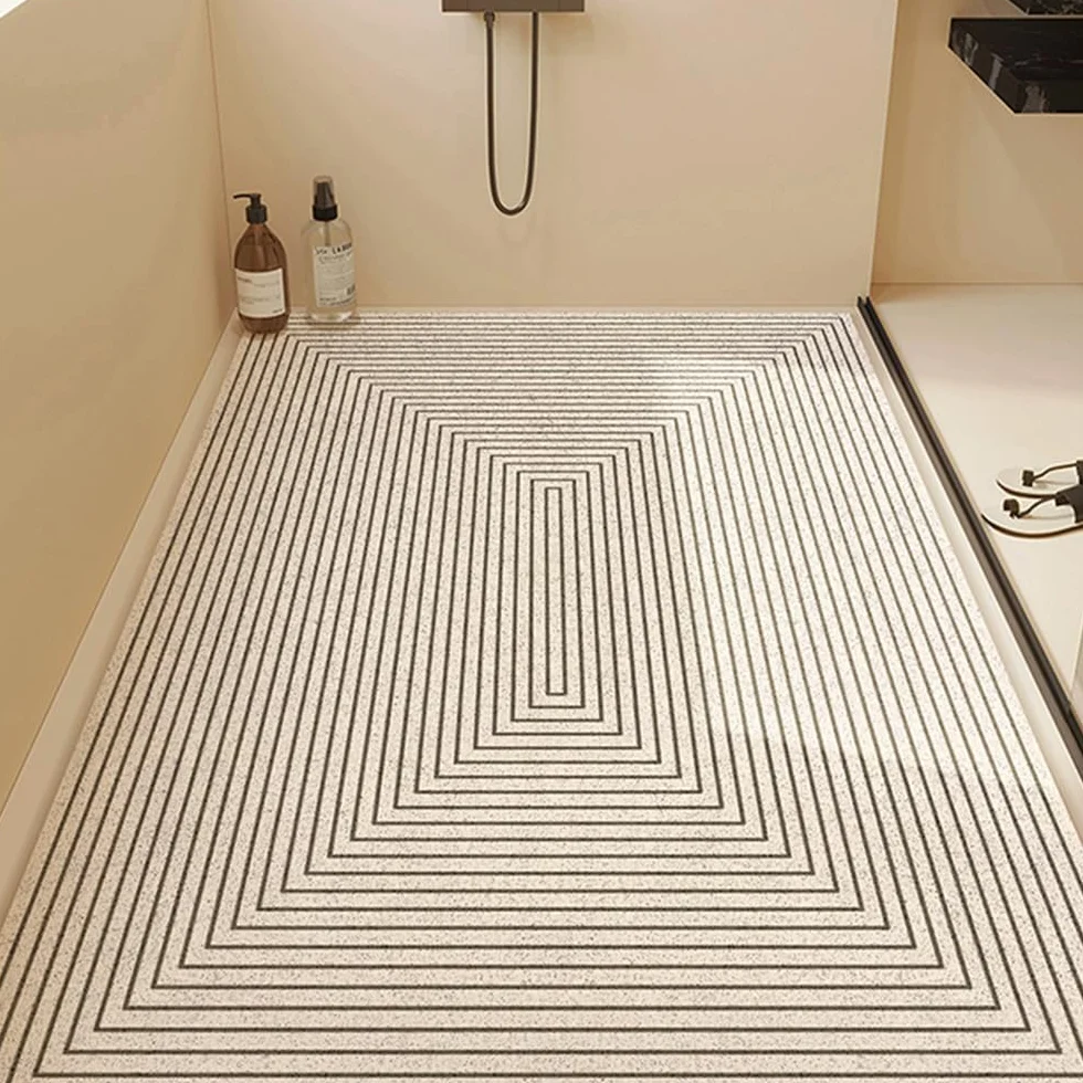 Surwin Tappetino Doccia Antiscivolo 60x120cm, Tappeto Doccia Antiscivolo | Tappetino da Bagno Luffa | PVC Morbido con Scarico Asciugatura Rapida | Vasca Bagno