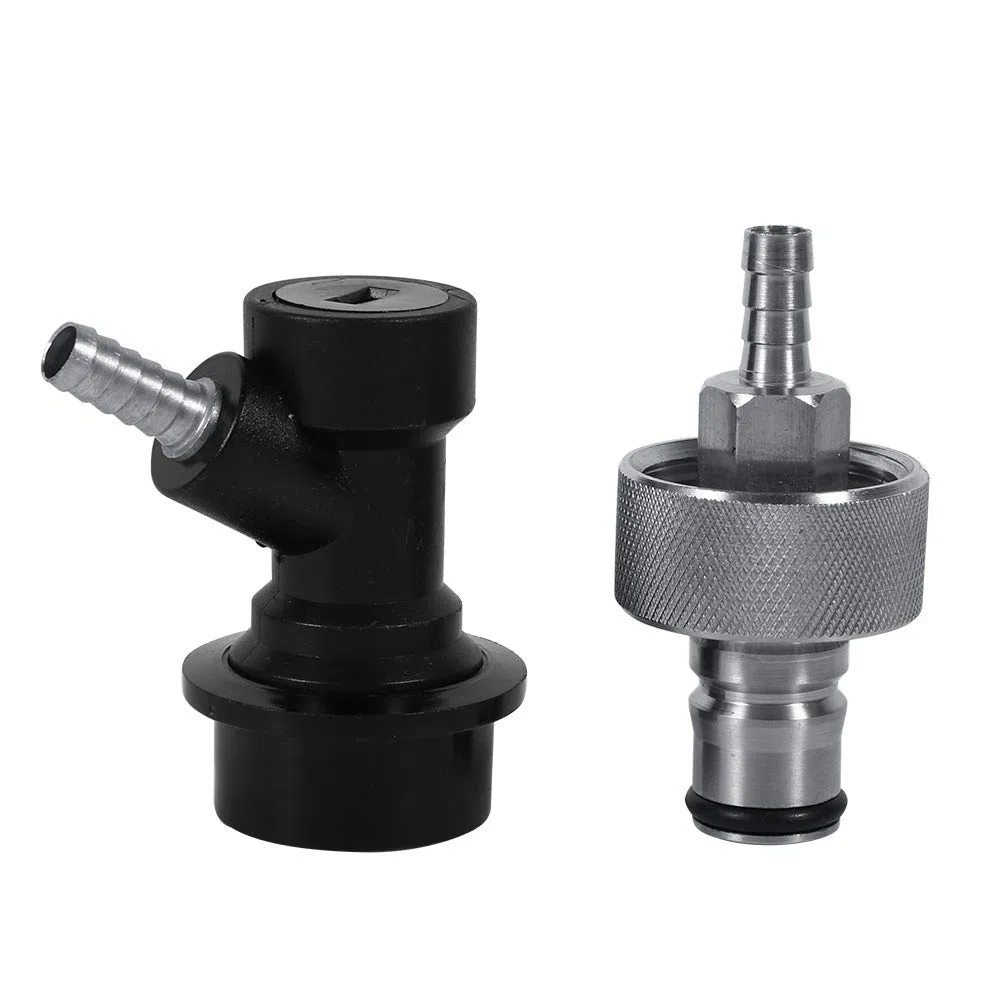 Haofy Tappo Carbonatazione Acciaio Inox 1/4" Barb per Bottiglie Plastica e Connettori Sfera. Alta Qualit¨¤. Adatto per Birra Soda Acqua Succo. Facile da Usare. Multi-funzione.