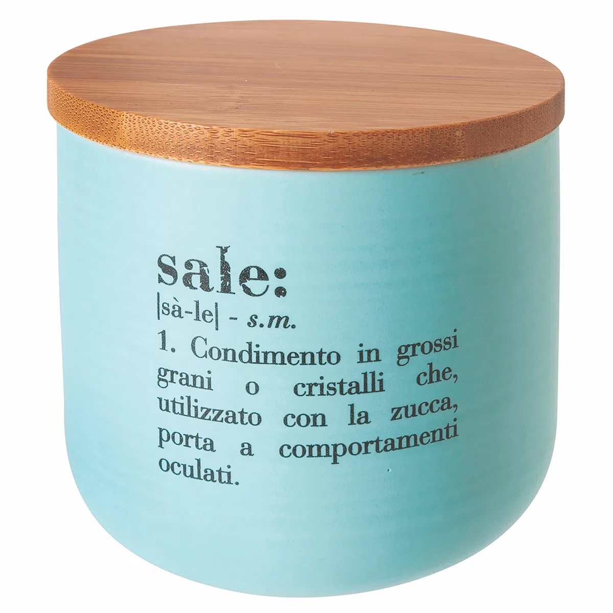 Villa d'Este Home Tivoli Set 3 barattoli sale, zucchero e caffè 500 ml in ceramica, coperchio in bambù, Victionary
