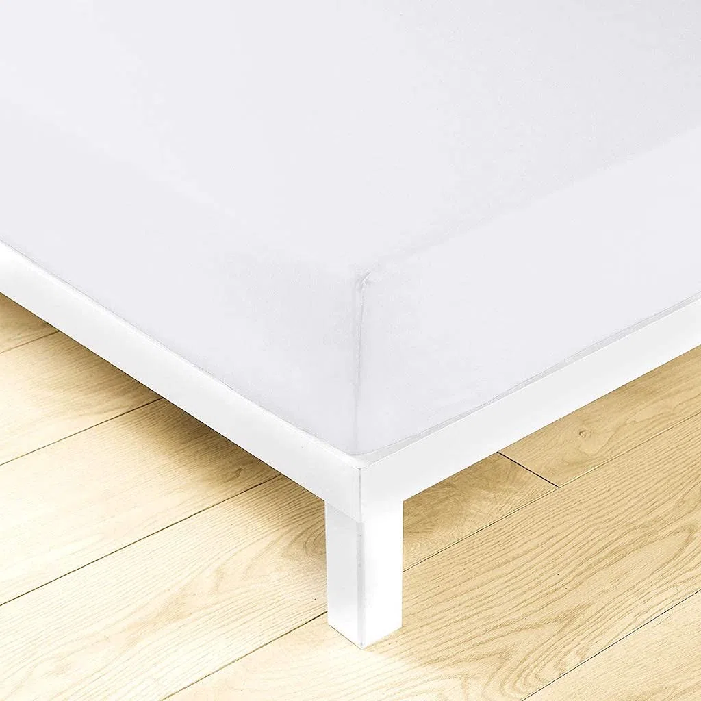 LARA MORADA - Set Completo Lenzuola Matrimoniali, 100% Cotone, Made In Italy, Tinta Unita, Per Letto Matrimoniale 2 Posti, Bianco