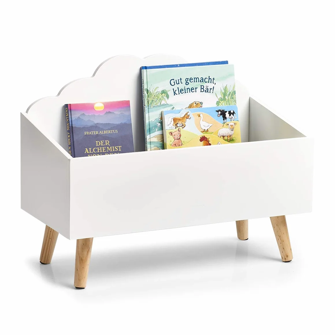 Zeller 13503 - Cassapanca per bambini, in MDF, 58 x 28 x 45 cm, colore: Bianco