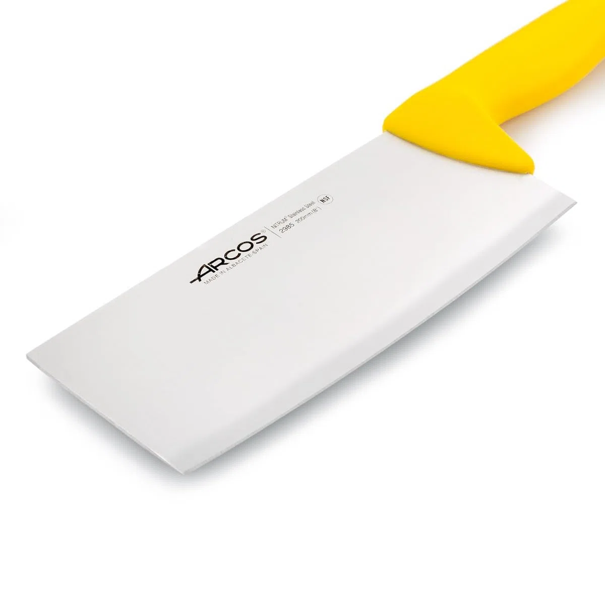 Arcos Serie 2900, Mannaietta Mannaia da Cucina Coltello Scannare Coltello Macellaio, Lama Acciaio Inossidabile NITRUM 200 mm, Manico Polipropilene, Colore Giallo