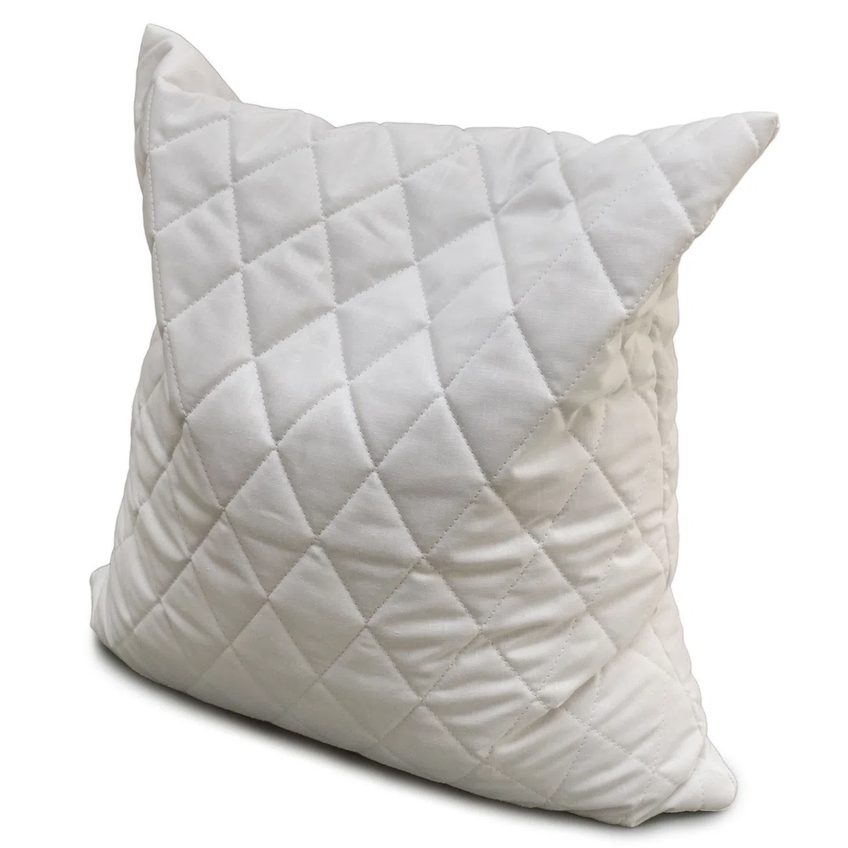 Giraffenland Cuscino di grano saraceno bio 40x40cm Tessuto trapuntato bianco, Cuscino con fodera interiore supplementare bio