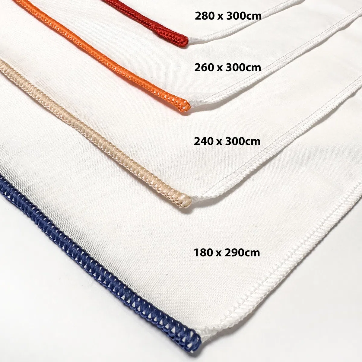 Soleil d'ocre, Lenzuolo sopra in policotone 280x300 cm PERCALE bianco, Ideale per case vacanza e hotel