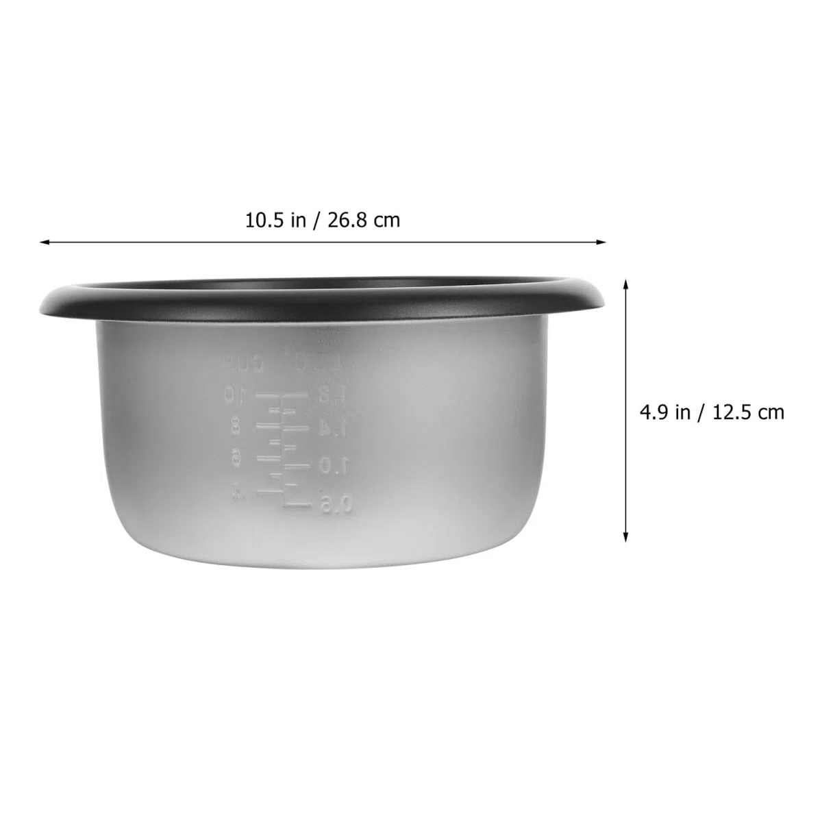 NOLITOY Pentola Interna Per Cuociriso Antiaderente 26.8X26.8X12.5Cm Ricambio Per Cuociriso Universale Ideale Per Riso E Zuppe in Casa Hotel Dormitorio