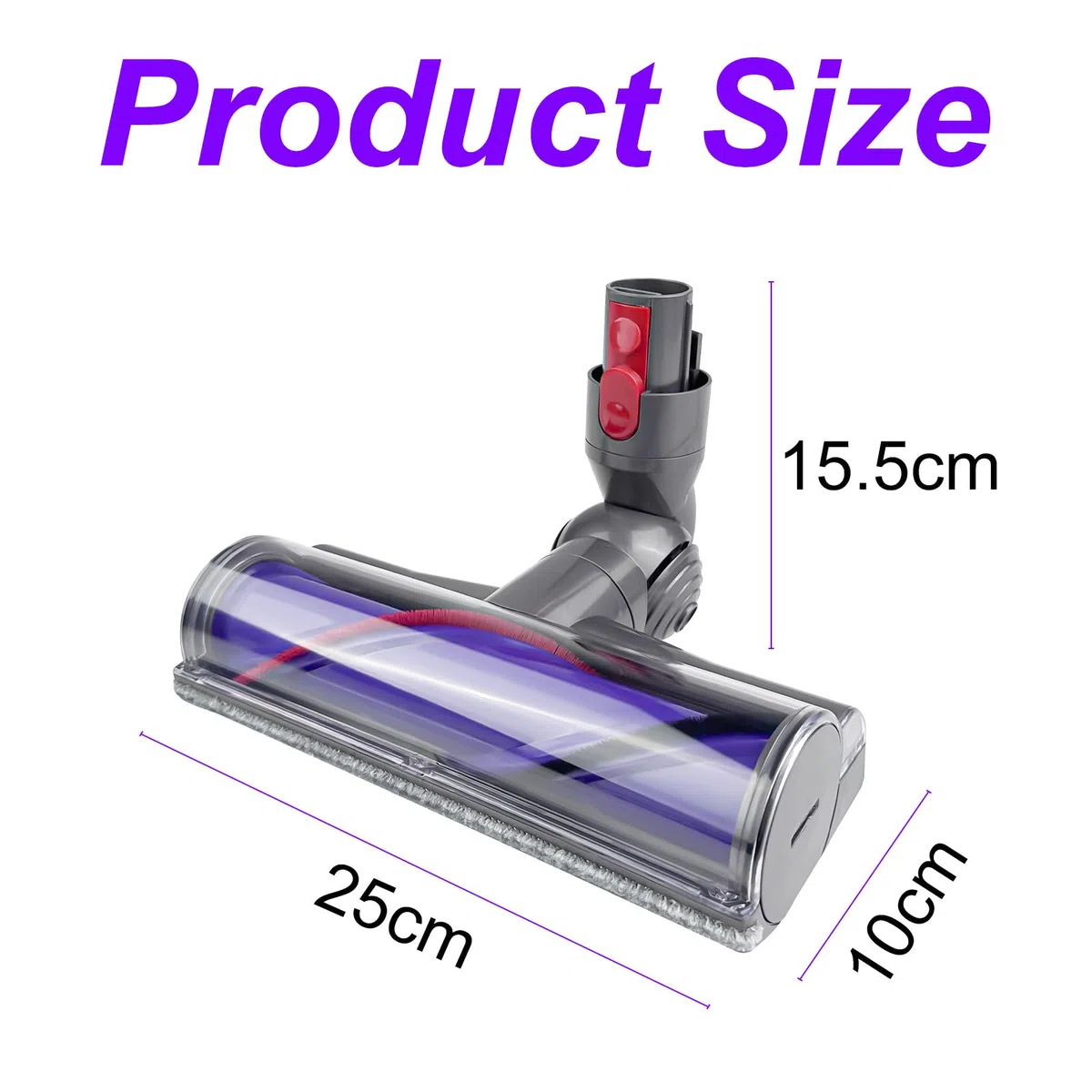 Spazzola Motorizzata, Spazzola a Turbina Compatibile con Dyson V7 V8 V10 V11 V15 Aspirapolvere, Testina di Turbo Elettrica di Ricambio, per Tappeti e Pavimenti Duri e Angoli Stretti