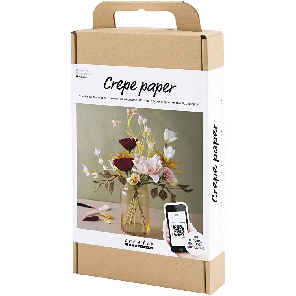 Creativ Company Sets Crepe Paper Bouquet - for Crafting Beautiful Crepe Paper Decoration