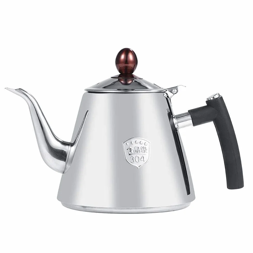 1.2L / 1.5L Caffettiera Induzione in Acciaio Inossidabile per Bollitore da Caffè e Tè Teiera Piano Cottura con Manico Resistente al Calore (1.2L)