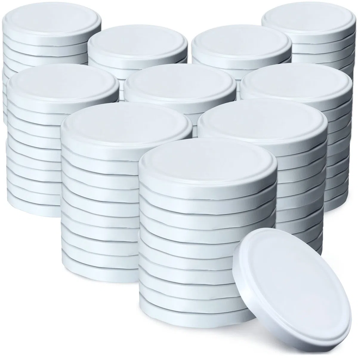 KADAX coperchi a Vite Twist-off Ø89 mm Bianco – coperchi di Ricambio in Metallo per barattoli da 1,7L per Conserve, Chiusura ermetica