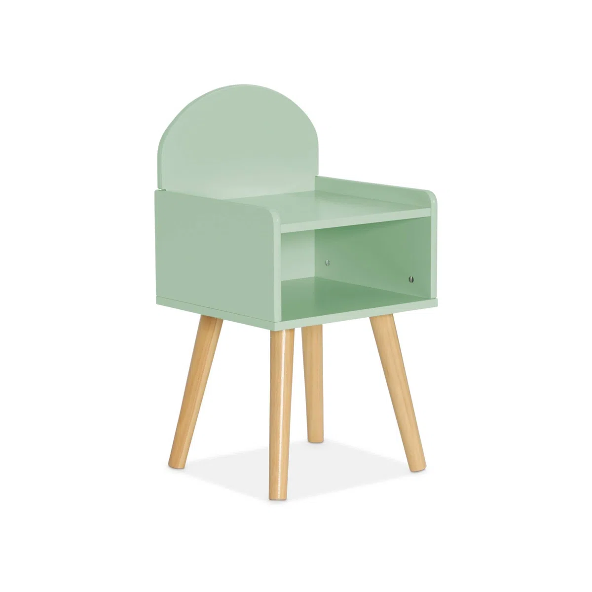 Comodino per bambini, Nephos, Verde, 30x28x55.6 cm