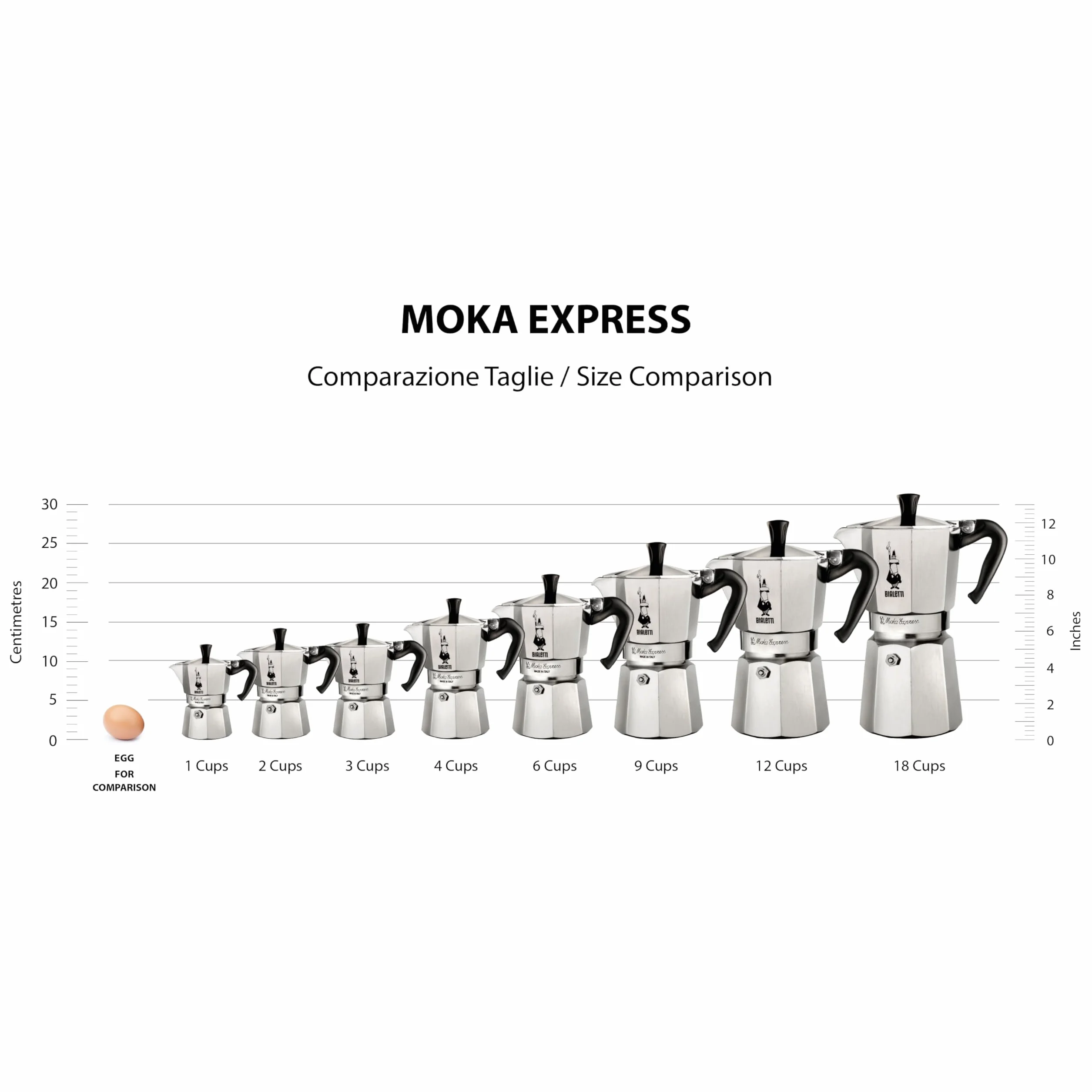 Bialetti Caffettiera Moka Express Color, 3 Tazze, Manico Anti Scottatura, Non Adatta a Induzione, 3 Tazze (130 ml), Alluminio, Nero