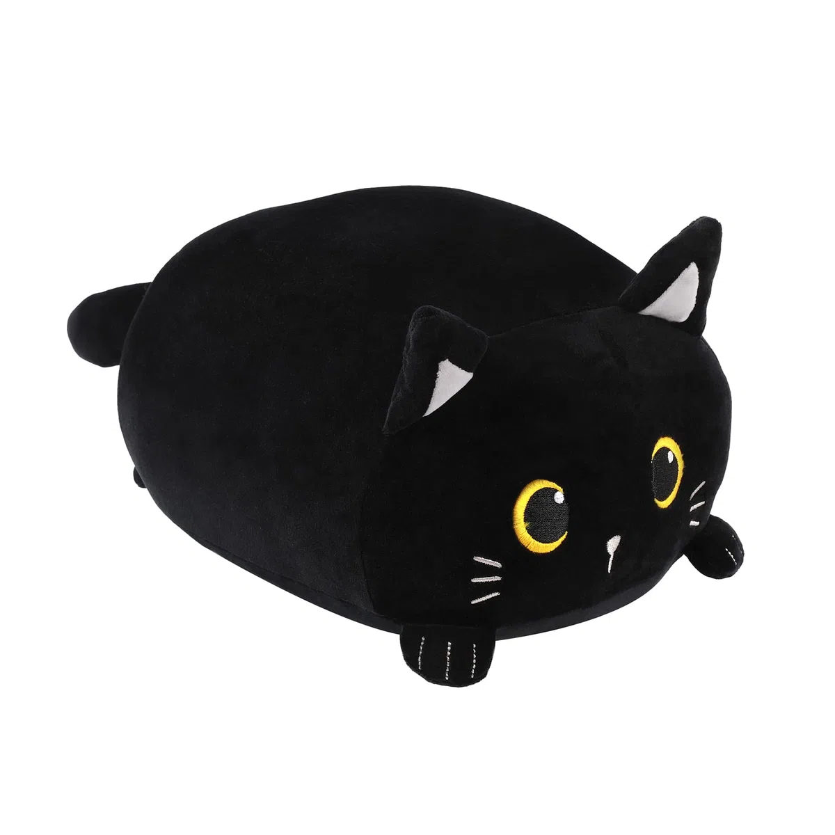 I-TOTAL® - Cuscino decorativo simpatico per letto/divano morbido, Cuscino soffice relax animali carino per soggiorno (BLACK CAT)