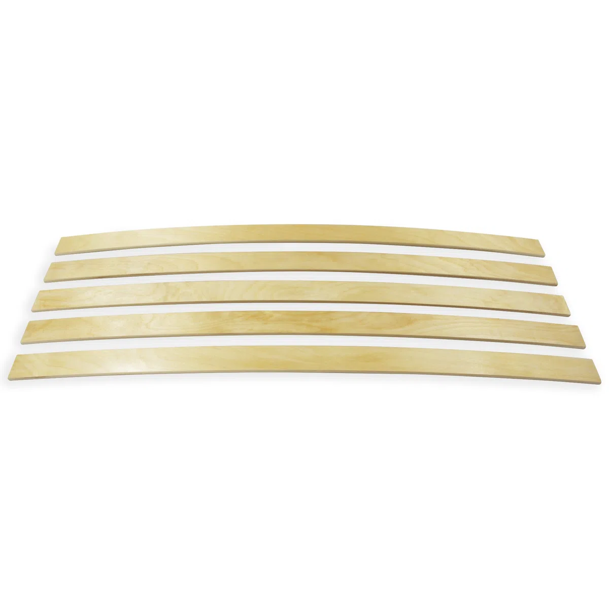 Doghe di ricambio in legno di betulla, set da 5 pezzi, pezzi di ricambio per la riparazione della rete a doghe, in legno di betulla, certificato FSC, 50 mm di larghezza, 8 mm di