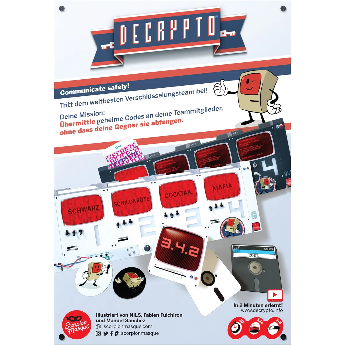 Asmodee Decrypto Deduzione Bambini e Adulti - Lingua Tedesca
