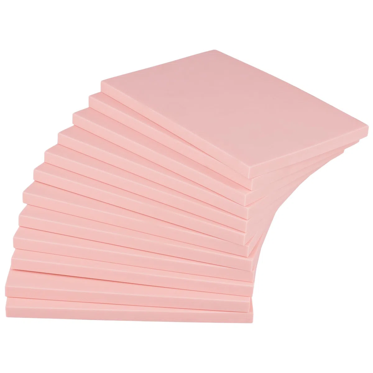 12 Blocchi da Intaglio in Gomma Rosa TPR, 15 x 10 x 0,8 cm, per Linoleografia, Timbri Fai da Te e Stampa a Rilievo, Artigianato Creativo