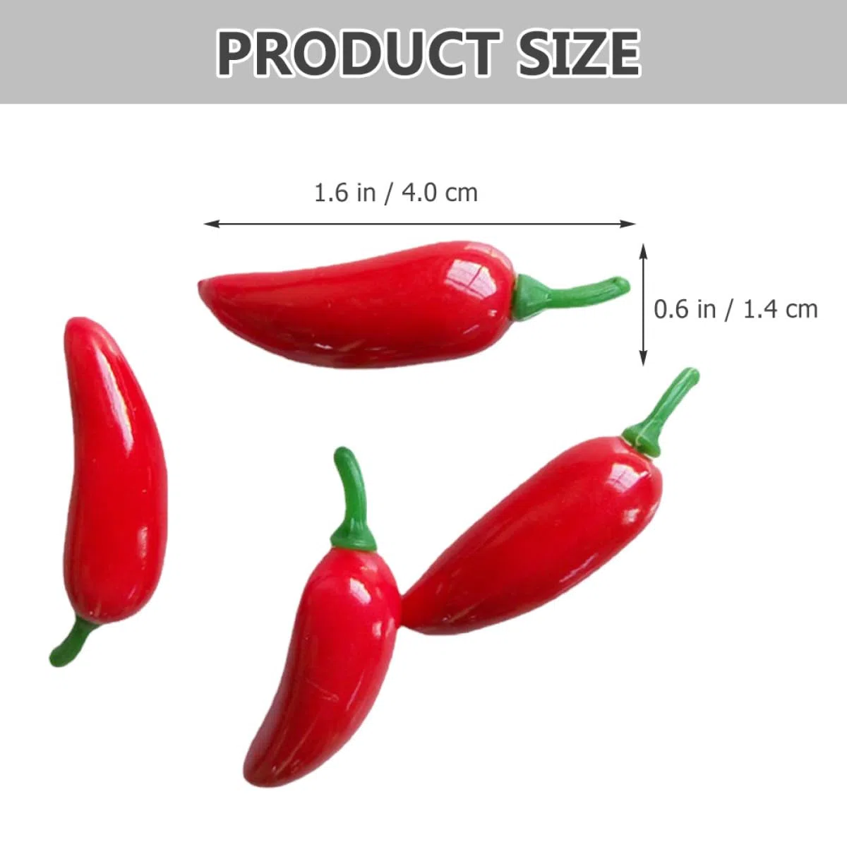 Homoyoyo Peperoncino Finto Rosso Artificiale in Schiuma, Set da 100 Pezzi, Decorazione per Ambienti Domestici e Cucina, Ornamento Realistico per Foto e Ambientazioni Rurali