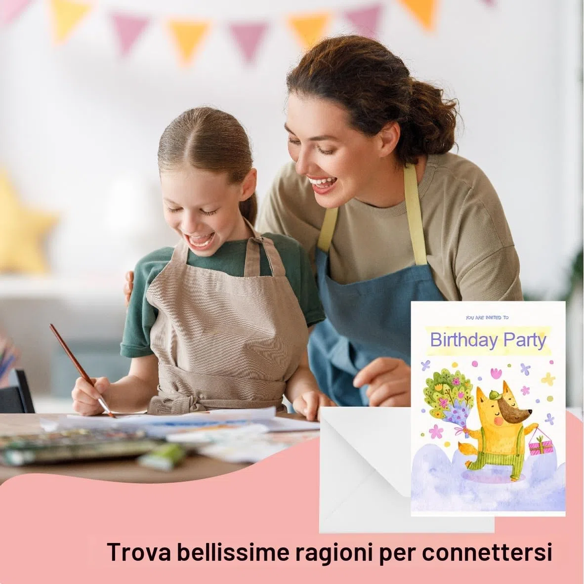 Confezione da 50 biglietti bianchi ad acquerello con buste, peso massimo 63,5 kg, 100% cotone, pieghevoli, 12,7 x 17,8 cm, per dipingere o realizzare biglietti