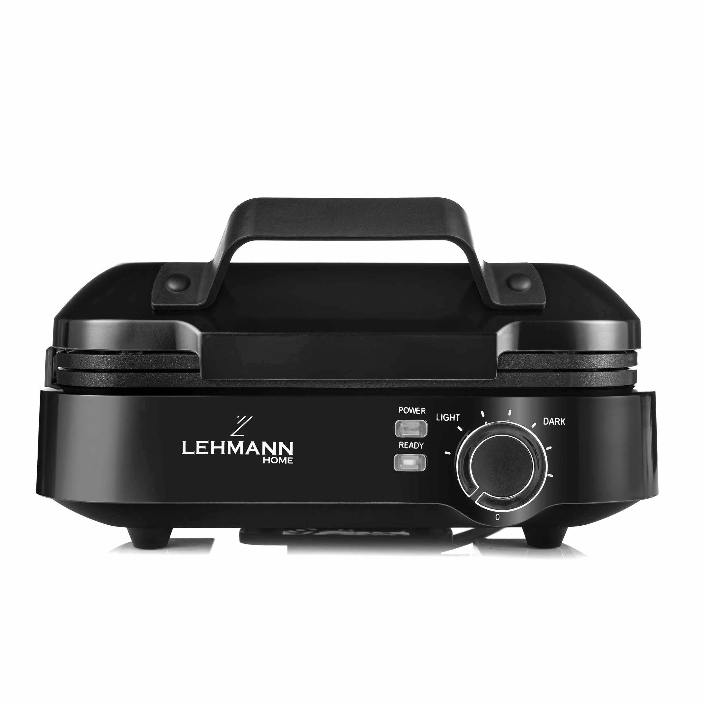 LEHMANN Piastra per Waffle Doppia, 1200W, Pronta in 3 Minuti, Regolazione della Temperatura fino a 240°C, Rivestimento Antiaderente, Pulizia Rapida e Facile, Waffle Spessi 12,5 x 8,5 x 2 cm