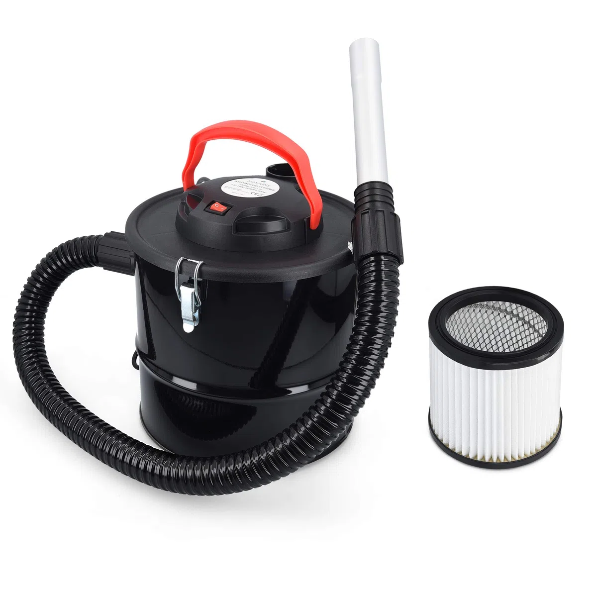Navaris Aspiracenere Caminetto - Aspiratutto Aspira Cenere Polvere - Aspirapolvere a Bidone 10L - Aspiratore Elettrico Camino Forno a Legna
