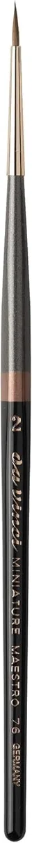 Serie 76 Miniature Maestro, Setole di martora Rosso Kolinsky selezionate, n. 2 e serie 1522 n. 0/3, 0/2, 0