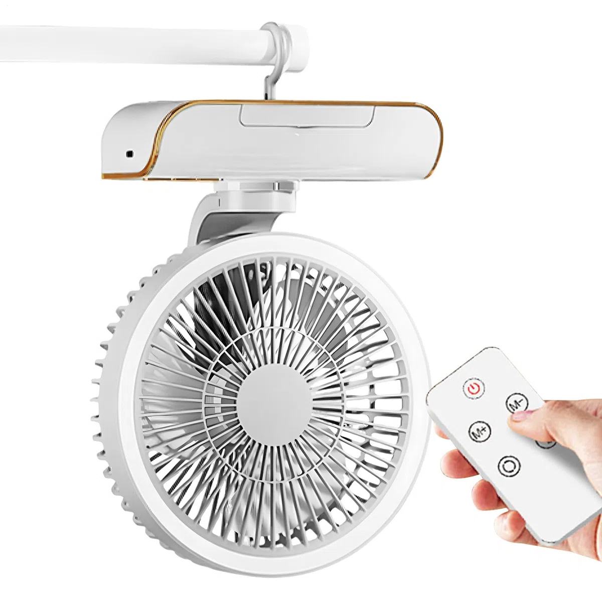 Telecomando Ventilatore da parete silenzioso 25x18x10.5 cm ABS 2000mAh 5 Dispositivo a batteria ricaricabile di velocità | Swing Swivel SINISTRA ARIA DIRETTAZIONE ARIA DESTRA PER LA CAMERA DI SOIX