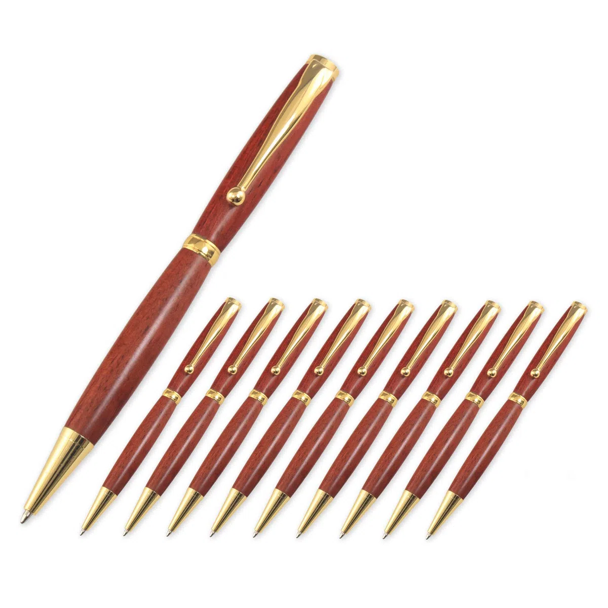 Valman Fancy Slimline - Kit di penne per tornitura del legno, confezione da 10 (oro)