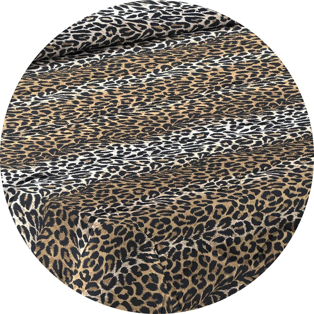 Tata Home Trapuntino Copriletto Trapuntato Primaverile Estivo 100 gr/mq Quilt Leggero Letto Una Piazza e Mezza 210x260 cm Fantasia Animalier Maculato Made in Italy Disegno Leopardato