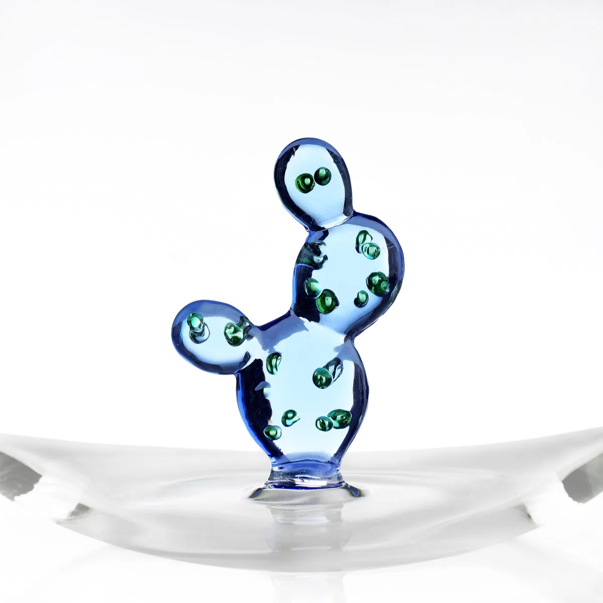 Ichendorf Milano Brocca Cactus Blu | Collezione Desert Plants | 290 cl | Vetro Borosilicato | Fatto a Mano
