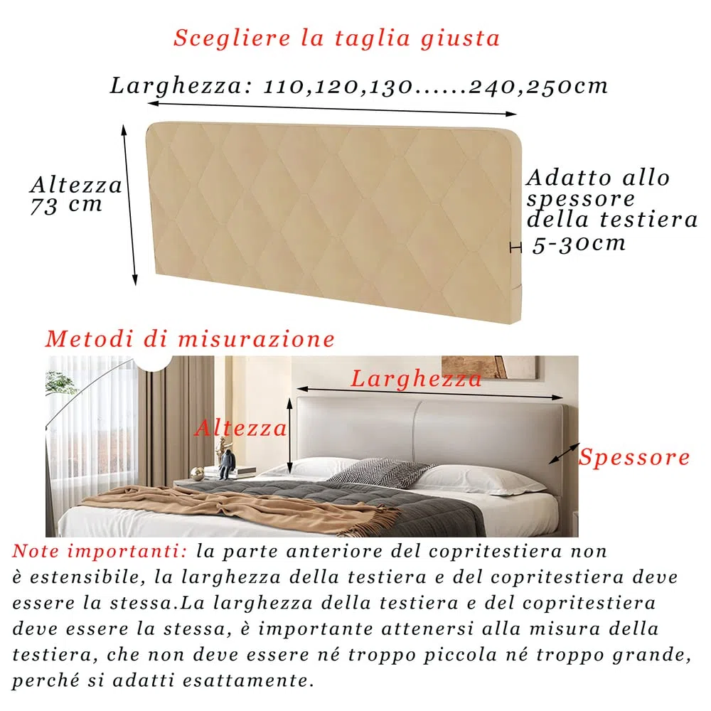 WSGJHB Copri testiera Letto Matrimoniale/Copertura per Testiera per Letto, Premium Elastica, Copri Spalliera Letto Velluto Fodera Protezione Anti-Collisione, Copritestata/Copritestiera Bianco 160CM