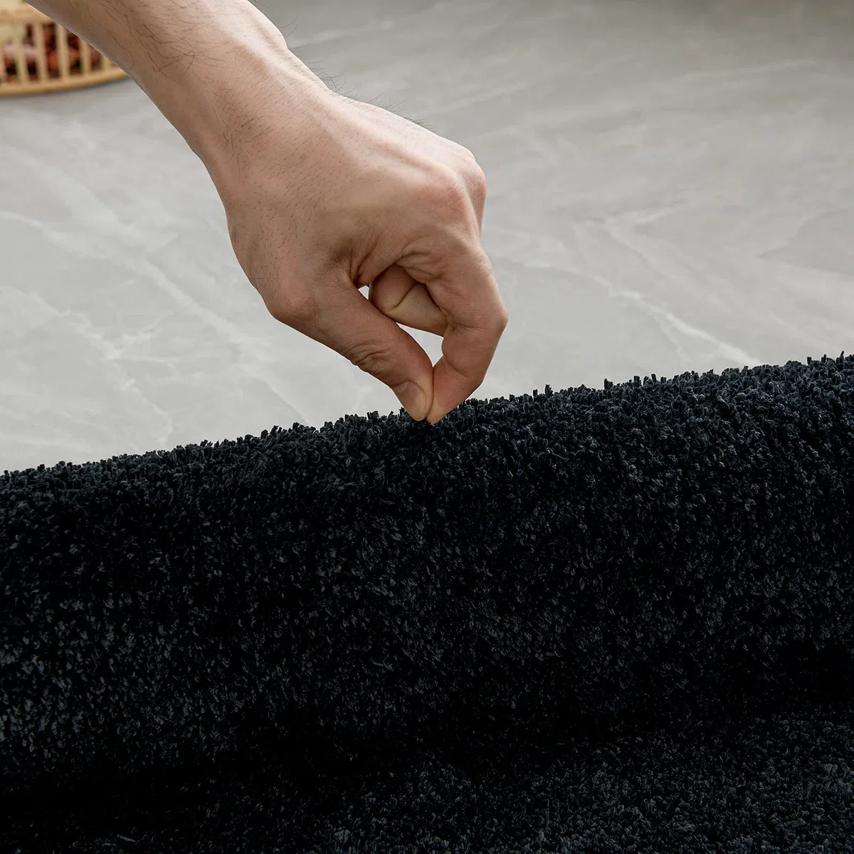 MIULEE Tappeto Bagno 45x120cm Nero Ultra Morbido e Felpato, Tappetino Assorbente e Antiscivolo in Microfibra per Bagno, Cucina, Camera da Letto, Corridoio - Lavabile in Lavatrice
