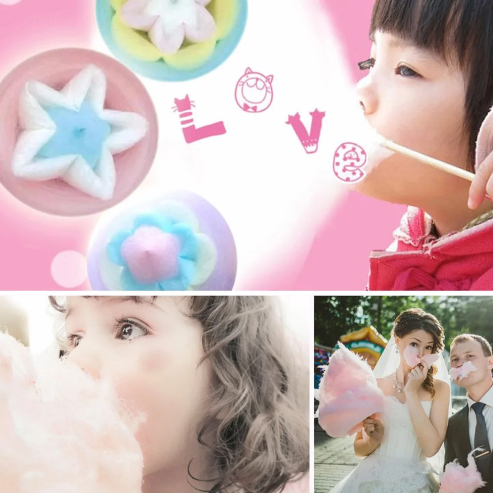 Macchina per Zucchero Filato Elettrico Professionale Preparazione Cotton Candy Maker Cotton Candy Machine Sweet Party per Bambino in Casa,rosa