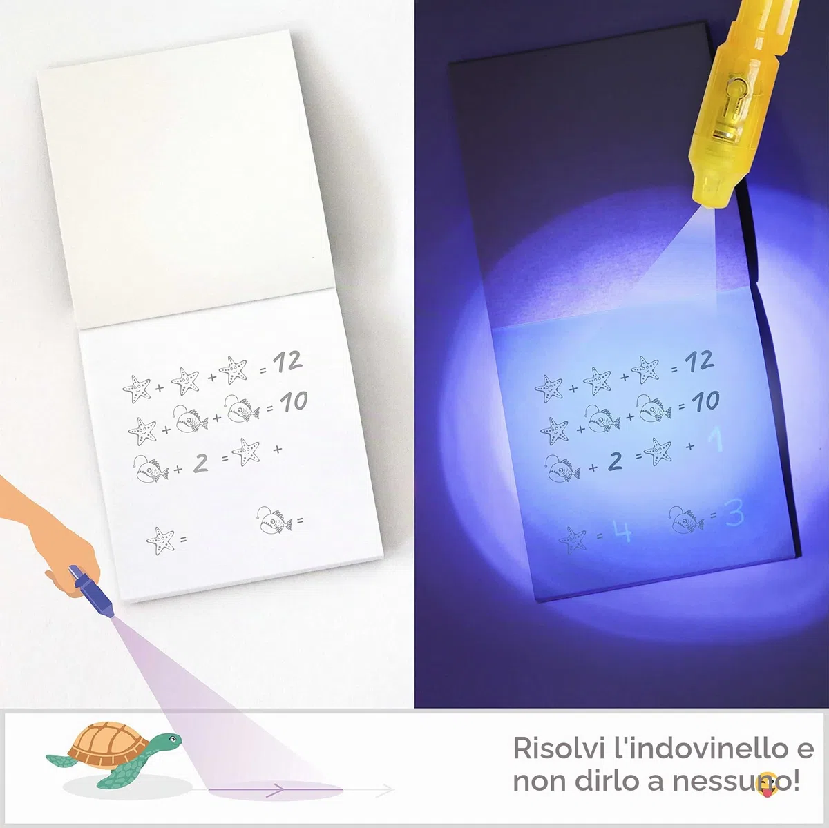 BONNYCO Penna Invisibile e Taccuino, 32 Pezzi Oceano Gadget Compleanno Bambini. Regalini Fine Festa Compleanno Oceano, Regalino Fine Festa. Giocattoli Pignatta, Gadget Bambini Scuola Bomboniere