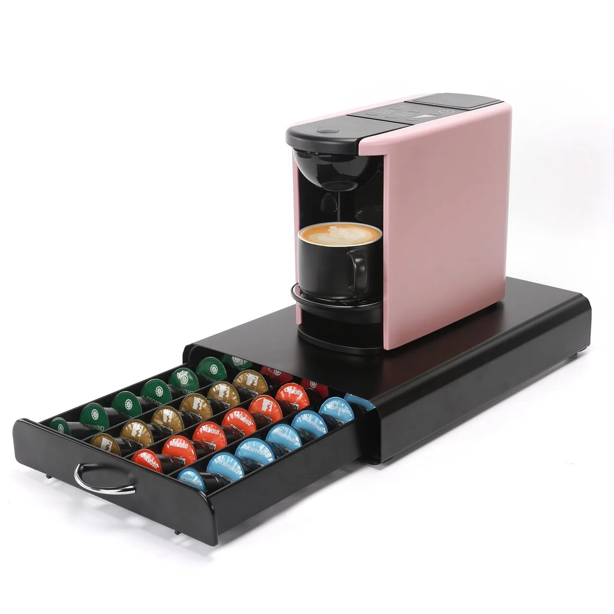 Cassetto Porta Cialde caffè,Porta Capsule per caffè Compatibile con CaffitalyCapsules,Capacità: 40 Cialde - Nero.