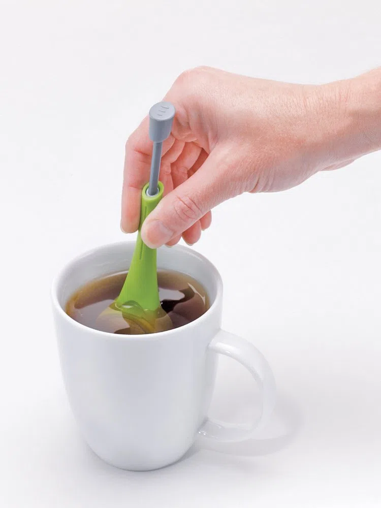 Fackelmann 49135.0 Infusore per tè/Tisane, Plastica, Verde, 23.5x7.9x3.5 cm